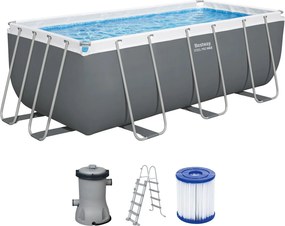 Bestway Steel Pro Max opbouwzwembad - rechthoekig - L412 x B201 x H122 cm