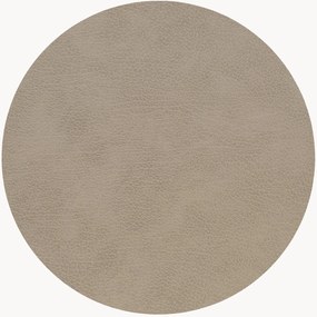 Handgemaakte ronde leren placemat Bull