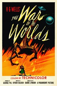 Kunstreproductie The War of the Worlds, H.G. Wells (Vintage Cinema / Retro Movie Theatre Poster / Iconic Film Advert), (26.7 x 40 cm)