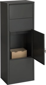 Famiflora pakketbrievenbus KUBE met sleutelslot - mat zwart - 105 x 39 x 27 cm - topkwaliteit!