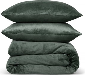 Dekbedovertrek Flanel Fleece – 100% zacht materiaal – 240×220 – oud groen
