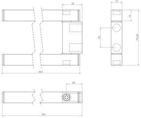 Clou Quadria dubbel handdoekrek chroom