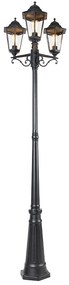 Buitenlantaarn zwart 220 cm 3-lichts IP44 - Havana