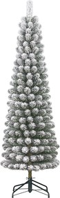 Charlton Pilar Frosted smalle kunstkerstboom - 215 cm - groen - frosted - Diameter 56 cm - 362 tips - metalen voet