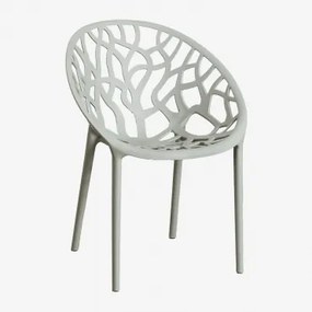 Stapelbare Eetkamerstoelen Set Van 2 In Polypropyleen Ores Groen – Khaki - Sklum