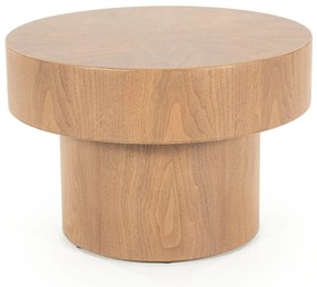 Eleonora Bobbie Ronde Bijzettafel Lichtbruin Hout - 45 X 45cm.