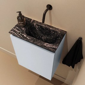 Mondiaz Ture DLux toiletmeubel 40cm clay met wastafel lava rechts zonder kraangat