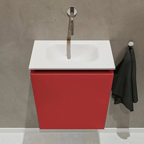 Mondiaz Ture 40cm toiletmeubel fire met wastafel talc midden geen kraangat