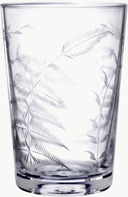 Mondgeblazen kristallen tumblers Fern, 6-delig