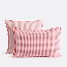 Katoenen seersucker kussensloop, COTTAGE FRAMBOISE
