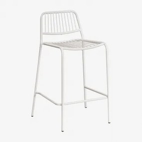 Pakket Van 2 Elton Stapelbare Hoge Krukken Gardenia Wit & ↑65 Cm - Sklum