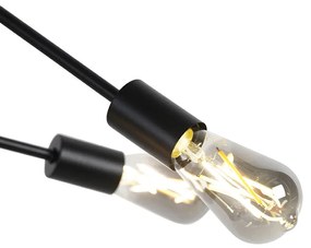 Smart industriële hanglamp zwart incl. 6 WiFi ST64 - Sydney