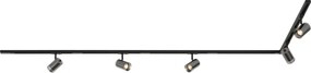 Modern railsysteem zwart me 5 spots 1-fase - Iconic Lloyd