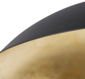 Smart plafondlamp zwart met goud 60 cm incl. Wifi A60 - Emilienne