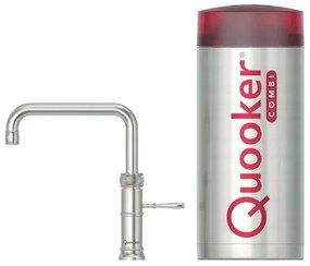 Quooker Classic Fusion Square kokendwaterkraan - draaibare uitloop - Combi+ reservoir - Warm / kokend water - RVS 22+CFSRVS