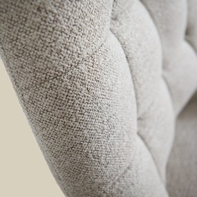 Draaibare Fauteuil Beige Boucle