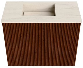Mondiaz Joya DLux 50cm toiletmeubel ruby met wastafel faye links zonder kraangat meli