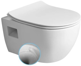 Bruckner Luna randloos hangend toilet met tornado flush wit glans