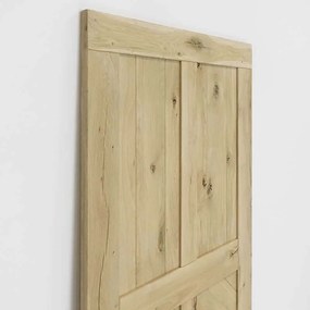 Houten Schuifdeur -  Eiken Chevron Onbehandeld - Zwart - Incl. Rails