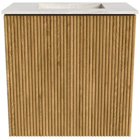 Mondiaz Joya DLux 40cm toiletmeubel oak met wastafel faye midden zonder kraangat ostra