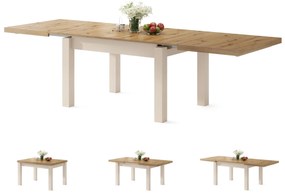ROYAL GOUDEN eiken artisan / beige, EETTAFEL, UITSCHUIFBAAR