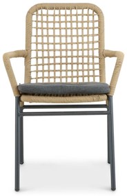 Tuinset 4 personen 160 cm Aluminium/rope Taupe Lifestyle Garden Furniture Catalone/Tavano