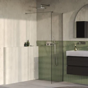 Brauer Oblivion inloopdouche helder glas 60cm RVS geborsteld PVD