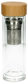 Dubbelwandige infusiefles, hittebestendig glas, 400 ml