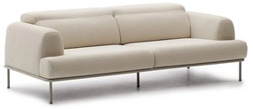 Kave Home Aurum 3-zits Bank Met Verstelbare Hoofdsteun Ecru Beige