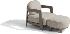4 Seasons Outdoor Oasis loungestoel Mocca Loungestoel beige weerbestendig
