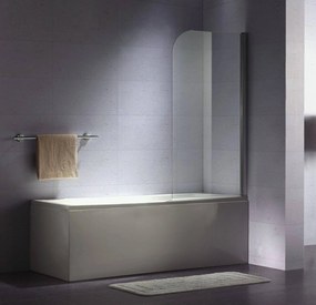 Saqu Viloma Badvouwwand 80x140cm Chroom / Helder Glas
