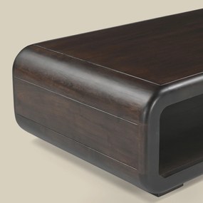 Salontafel Gebogen Hout - 120 X 60cm.