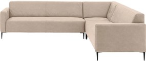 Goossens Bank Key West beige, micro leer, 3-zits, modern design