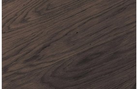 Goossens Excellent Salontafel Ferris rond, hout eiken donker bruin, elegant chic, 60 x 37 x 60 cm