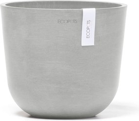 Ecopots bloempot Oslo Mini 19 - Rond - White Grey - Diameter 19 x H16,5 cm