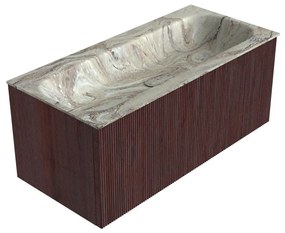 Mondiaz Kurve-dlux 100cm badmeubel ruby met 1 lade en wastafel big medium midden zonder kraangat glace