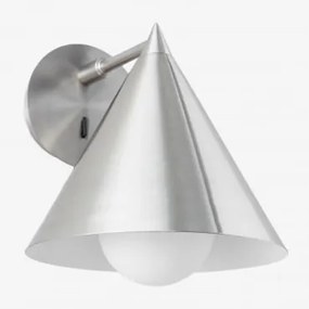 Metalen Wandlamp Arilda Grijs – Chroom - Sklum