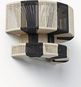 Grote wandlamp Lace van linnen draad