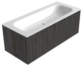 Mondiaz Kurve 110cm badmeubel shadow met 1 lade en wastafel big medium midden zonder kraangat