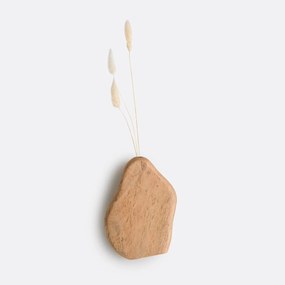 Decoratieve wandvaas, mangohout, 22 cm hoog, Nalya