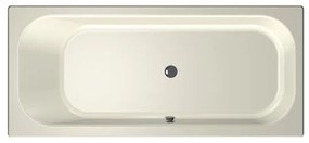 Xenz Aruba Ligbad - 180x80x48 - afvoer Midden - acryl - pergamon 6891-02