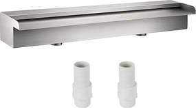 VEVOR waterval douche zwembadfontein 23,6"x4,5"x3,1" zwembadfontein gemaakt van 304 roestvrij staal met waterfontein decoratie tuinvijver