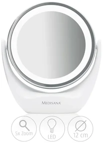 Medisana 2-in-1 Cosmetische spiegel CM 835 12 cm wit 88554