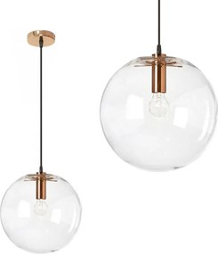 Hangende glazen plafondlamp Lassi 20 cm Rosé goud