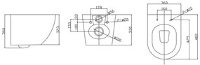 Mueller Rivel rimless verkort toilet met softclose zitting wit mat