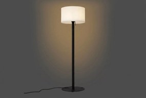 Moderne Buiten Vloerlamp Zwart Met Witte Kap IP - Mississippi Aluminium/Kunststof Zwart