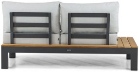Loungeset 6 personen Aluminium/Teak Grijs Lifestyle Garden Furniture Vittoria