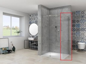 Van Rijn ST08 zijwand met helder glas 90x200cm RVS