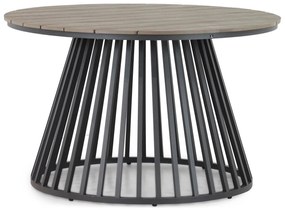 Dining Tuintafel rond 125 cm Aluminium/polywood Grijs Sorrento