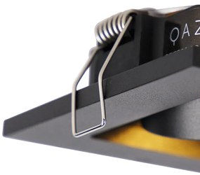 Set van 10 inbouwspots zwart verstelbaar - Qure